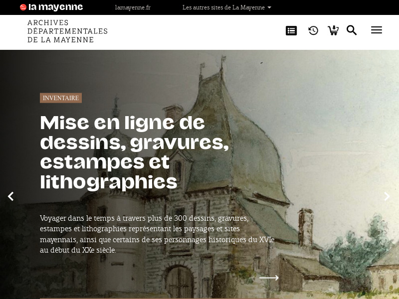 Screenshot van website