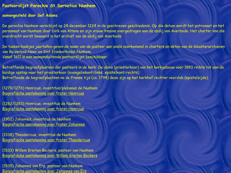 Screenshot van website