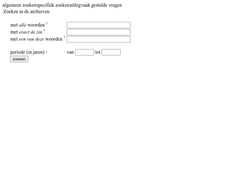 Screenshot van website