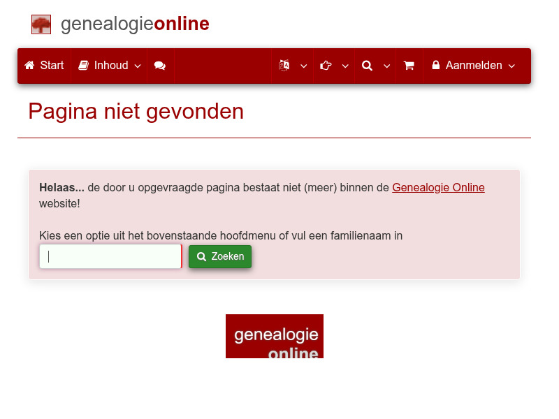 Screenshot van website