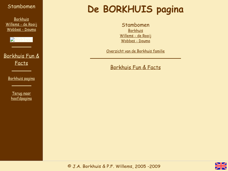 Screenshot van website