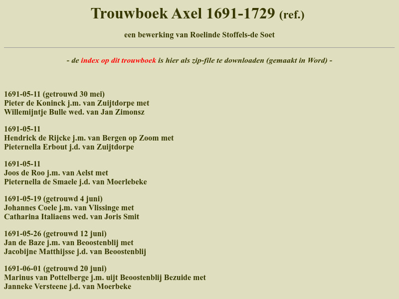 Screenshot van website