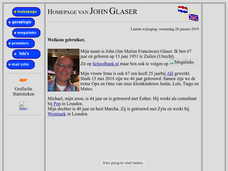Screenshot van website