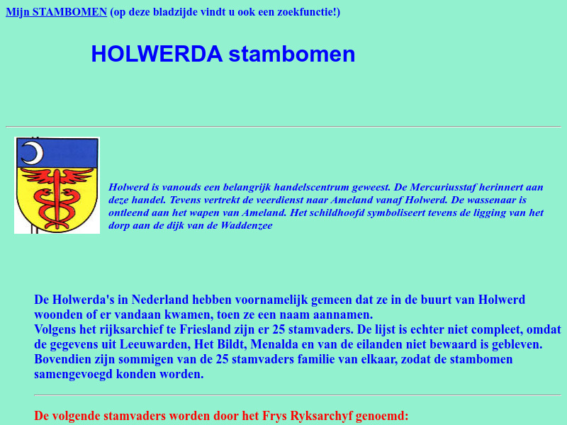 Screenshot van website