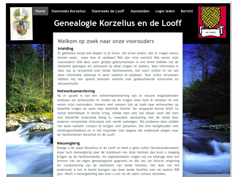 Screenshot van website
