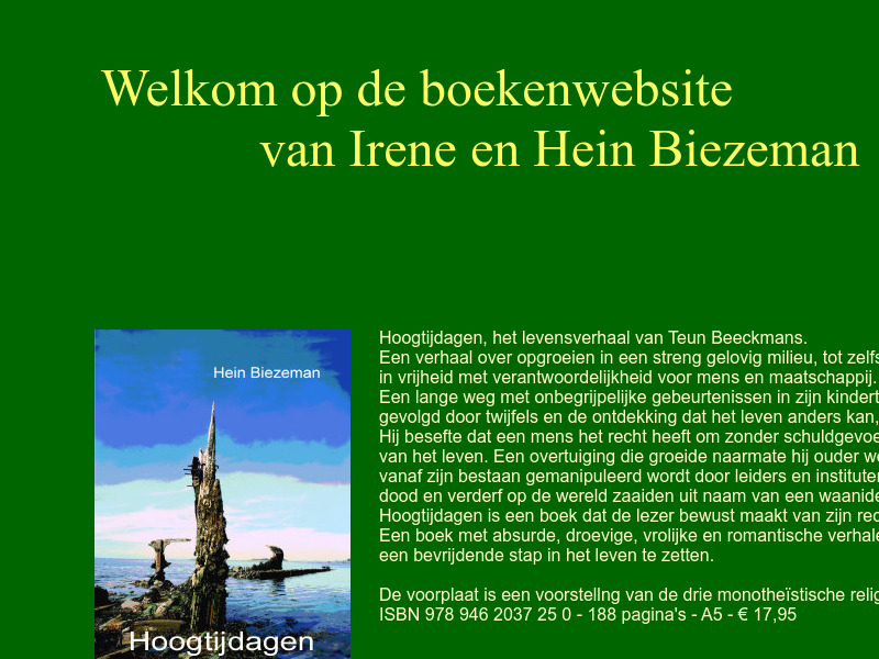 Screenshot van website